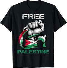 New Arrivals - I Love Free Palestine Flag Save Gaza Strip Palestinian T Shirt