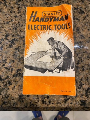#ad STANLEY HANDYMAN ELECTRIC TOOLS PAMPLET P N EH11 $14.00