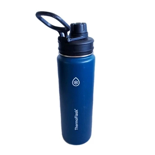 Thermoflask Stainless Steel Insulated Blue Water Bottle 24oz Chug Lid Used VG