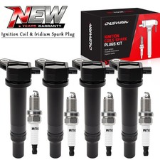 4X Ignition Coil  IRIDIUM Spark Plug For 2006-2011 Hyundai Accent Kia Rio UF499