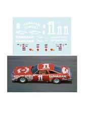 1 Donnie Allison Hawaiian Tropic 1/64 scale decal AFX Tyco Aurora Autoworld