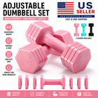 4-in-1 Adjustable Dumbbell Set 2-5 lbs Women Home Gym Workout Weights