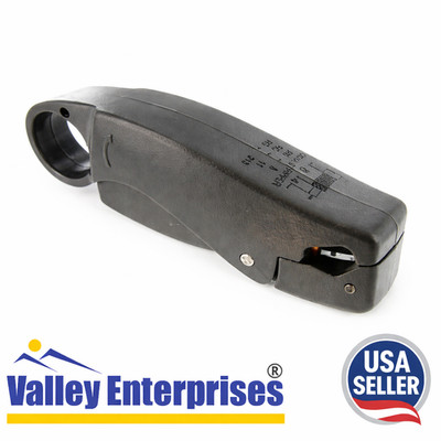 Coax Cable Stripping Tool for RG-8, RG-9, RG-213, RG-214, LMR-400 - 3 Bladed