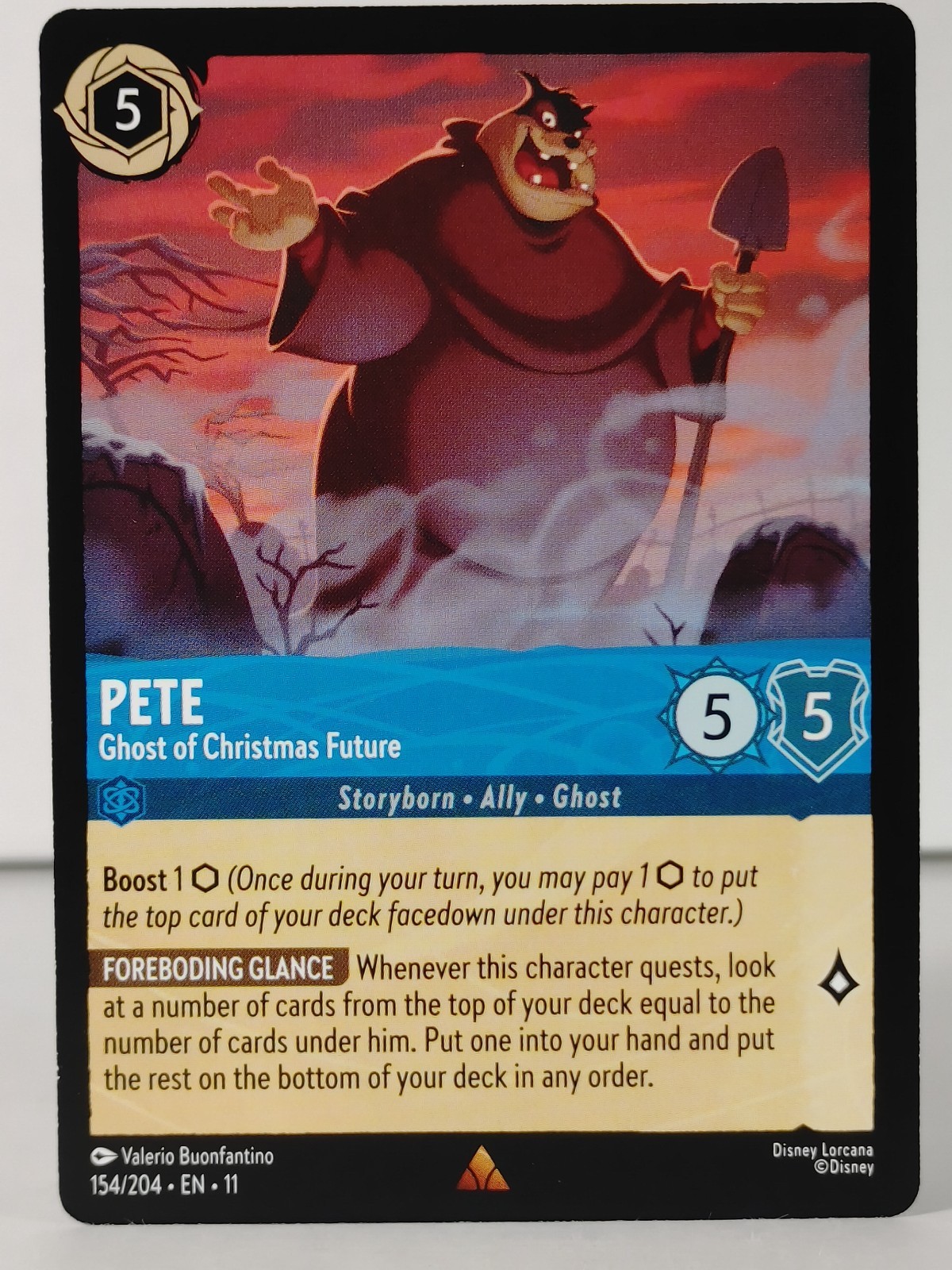 Pete - Ghost of Christmas Future - Rare - Winterspell #154 - LORCANA -NM -C