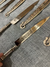 Vintage INOX South American Gaucho Fixed Blade Boot Knife & Sheath (set of 6 )