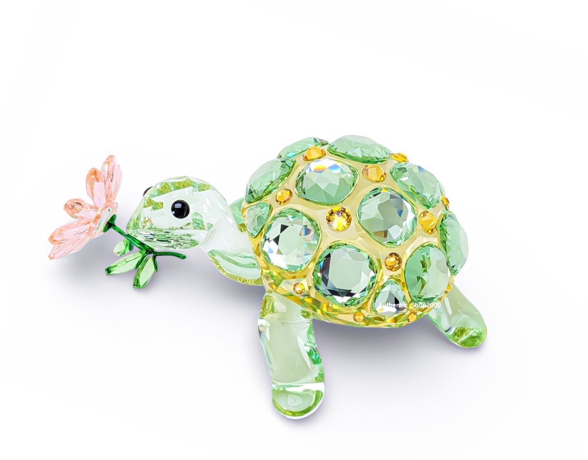 油彩 F8 アリゾナ バリーモニュメント サイン有り S.Koide New 100% Authentic SWAROVSKI Idyllia Tortoise and Daisy Deco