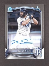 2025 Bowman Chrome MATTHEW ETZEL 1st Prospect Auto Tampa Bay Rays #CPA-ME