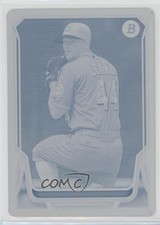 2014 Bowman Printing Plate Cyan 1/1 Mike Leake #10 x0y