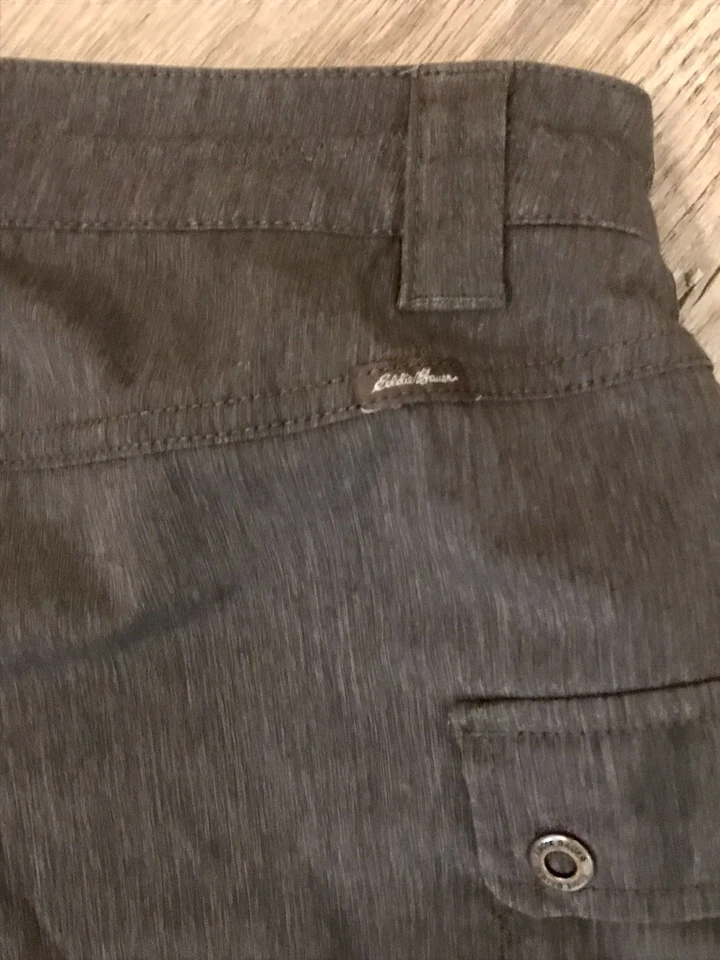 Pantalones Cortos Eddie Bauer Verano Trail Mujer Talla 4 Bolsillos Carga Secado Rápido Senderismo Gris Foto 3 de 4