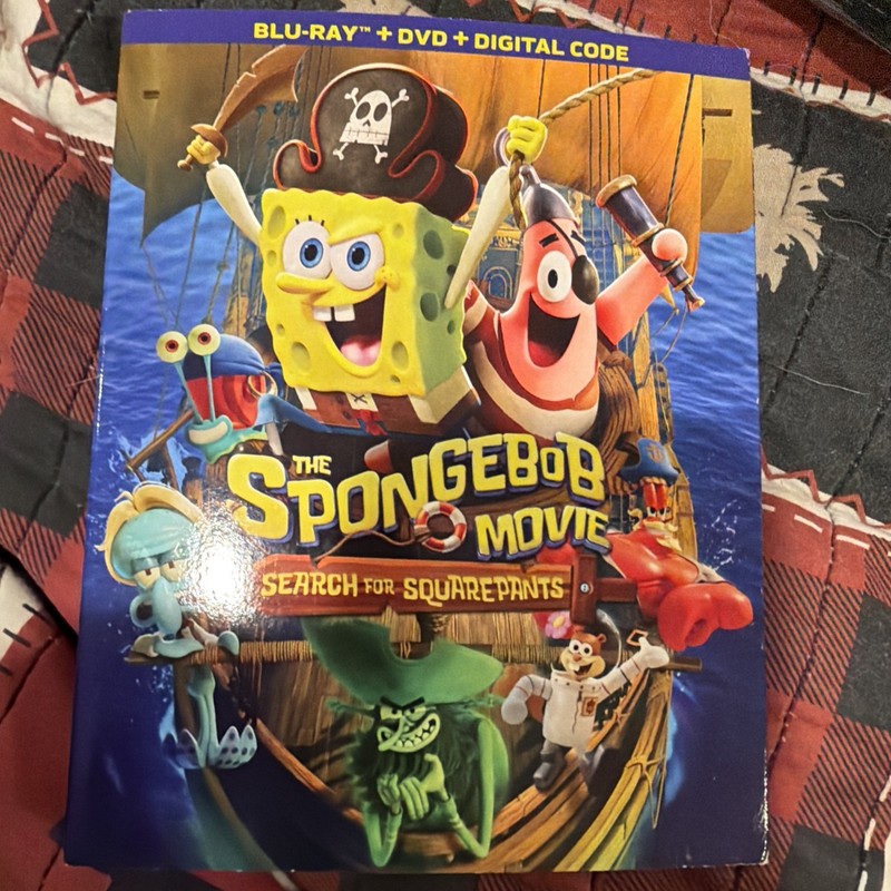 The SpongeBob Movie Search for SquarePants Blu-ray + DVD + Digital Slipcover NEW