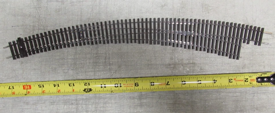 SHINOHARA NICKLE/SILVER #7-1/2 LH CURVED SWITCH TURNOUT CODE 83 HO SCALE(LOT 290 - Image 2 of 2