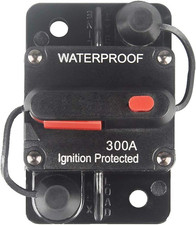 300 Amp Circuit Breaker with Manual Reset 12V-36V DC Waterproof Surface Mount fo