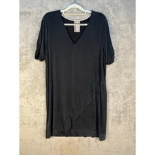 Dolan Shift Dress Large Grey Stretch Slinky Minimalist Office Preppy