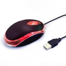 Yadojingcn Wired Mini Optical Mouse with Ergonomic Design, USB Computer black