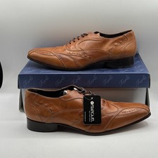 NEW Marc Buchanan Mens Genuine Brown Leather Dress Shoes SZ 8