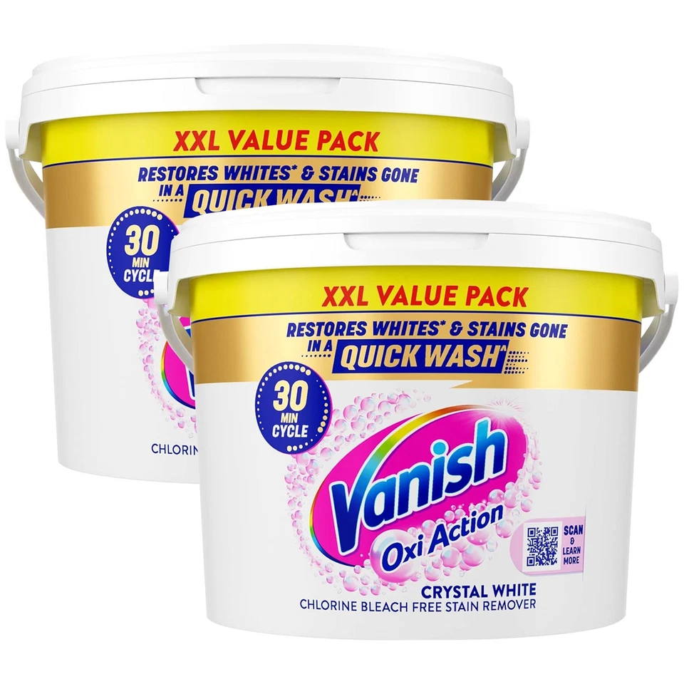 Vanish Gold Oxi Action Stain Remover Whitening Booster Powder For Whites 4.8kg