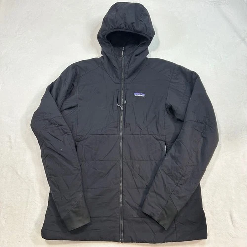 Patagonia Nano-Air Hoody Mens Large Black Full Zip Insulated Jacket 84365 FA18 - product listing photo