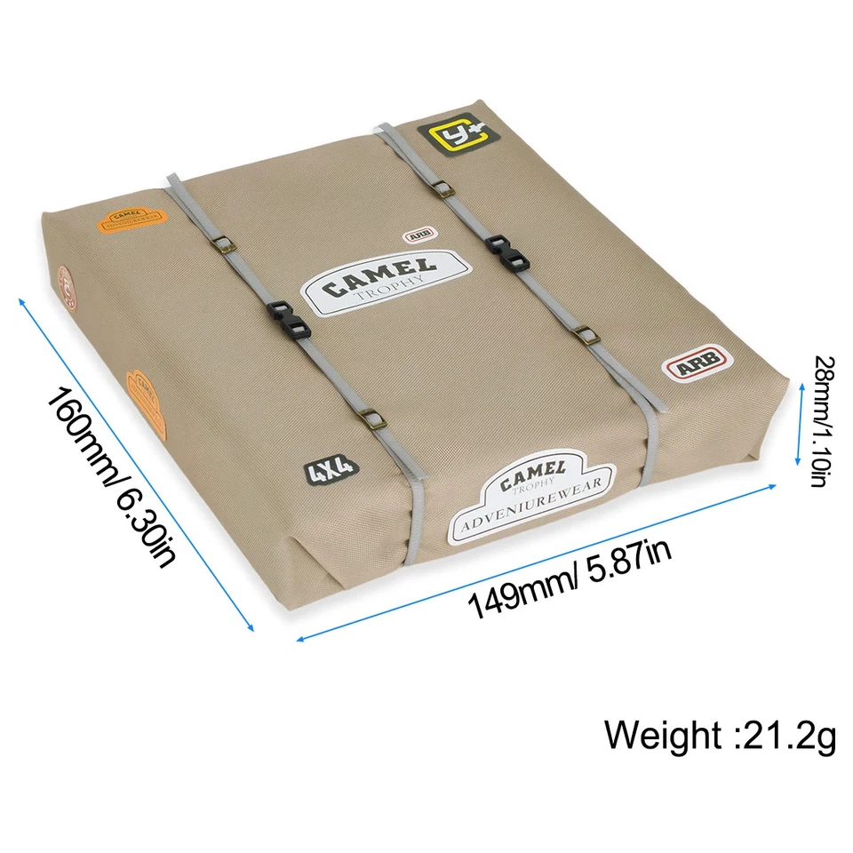 1/8 1/10 Scale RC Roof Luggage Tent Bag Accessories for SCX10 TRX4 RC4WD D90 DIY - Image 2 of 4