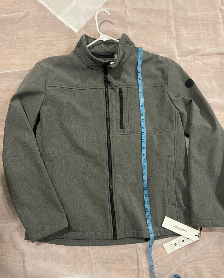 Chaquetas cortavientos resistentes al agua Calvin Klein para hombre talla XL NUEVAS CON ETIQUETAS $150 gris Foto 4 de 4
