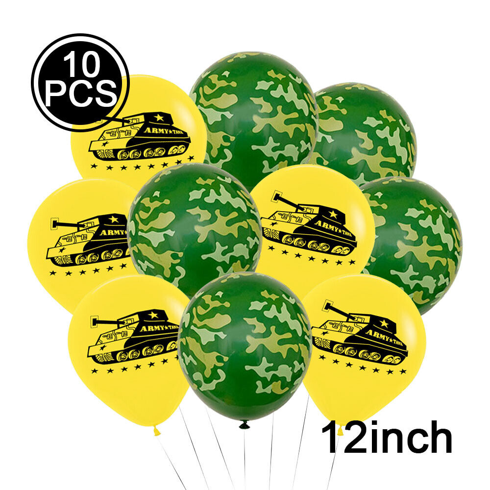 Camouflage Military Army Combat Birthday Party Supplies Tableware Decor Balloon