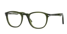 Persol 0PO3143V 1142 Olive Green Transparent/ Silver Rectangle Men's Eyeglasses