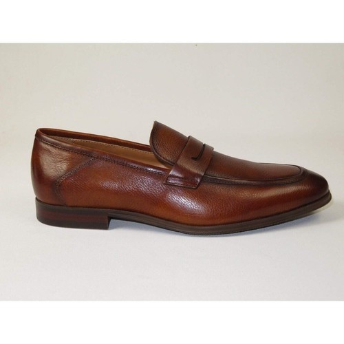 Men's Shoes Steve Madden Soft Leather upper Slip On Penny Acheron Brandy - Picture 8 of 18
