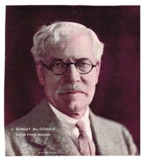 Vintage Magazine Print J.Ramsey MacDonald, British Prime Minister