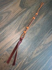 Quirt Hand Braided Paracord Orange Brown Soft Quirt Whip Horse Tack 17" EPT