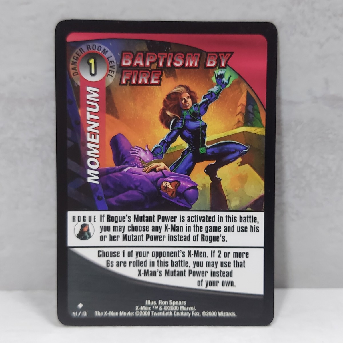 Marvel X-Men #41 Momentum Baptism By Fire Trading Card WOTC 2000