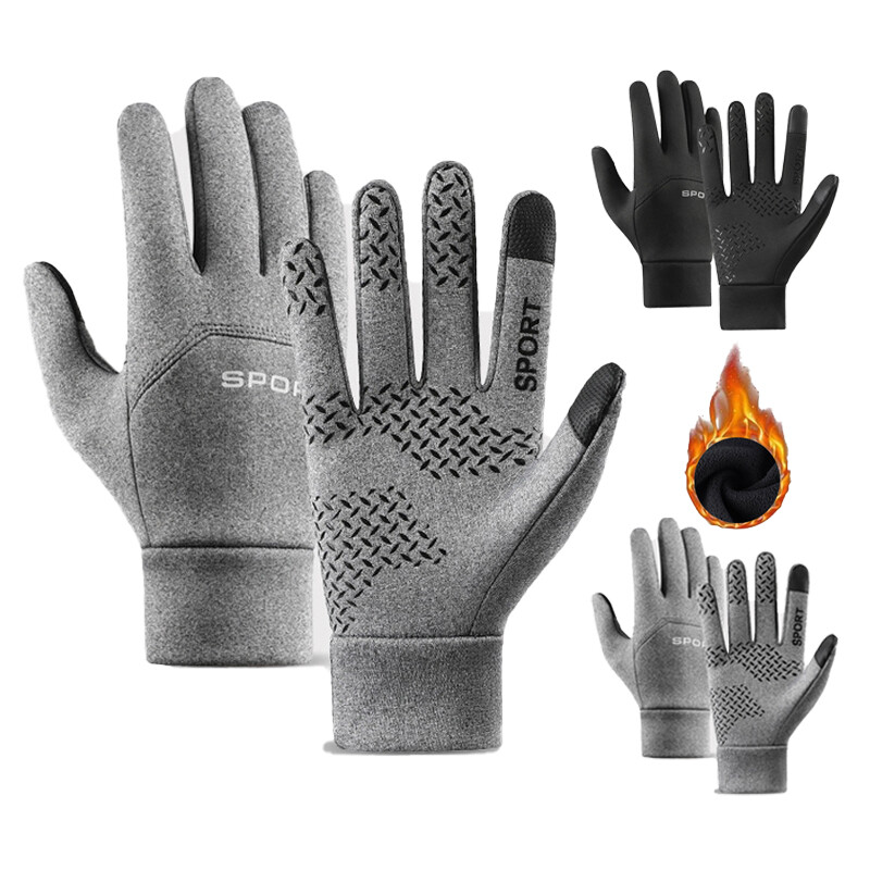 Guantes de invierno con pantalla táctil antideslizantes térmicos a prueba de viento regalos cálidos para hombres y mujeres