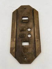 Vintage / Antique Brass Elevator Switch Cover / Faceplate
