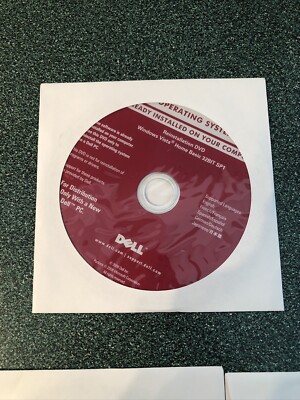 DELL Windows Vista Home Basic SP1 32-Bit Repair DVD - SEALED