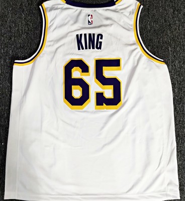 NWT-56/XXL KING # 65 LA LAKERS WHITE AUTHENTIC SWINGMAN NBA DRI 