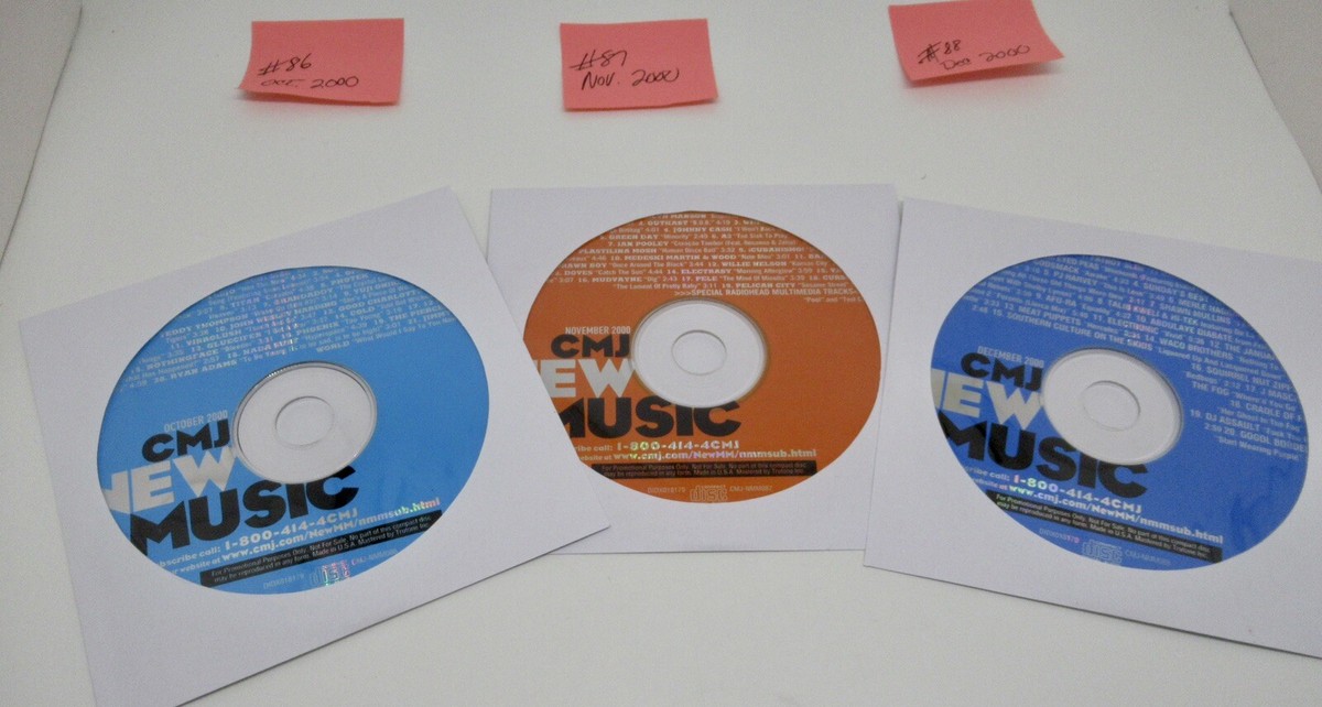 CMJ (College Music Journal) New Music OCT-DEC 2000 CD #86/87/88