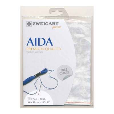 AIDA Zweigart Precute 18 ct. Fein-Aida Vintage 3793 Farbe 7139 grau, Zählstoff f