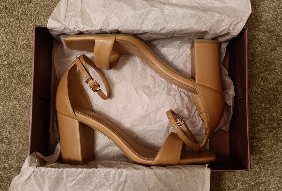 Carvela Kurt Geiger Second Skin Sandal Shoes Heel Tan Size 39 8235233979