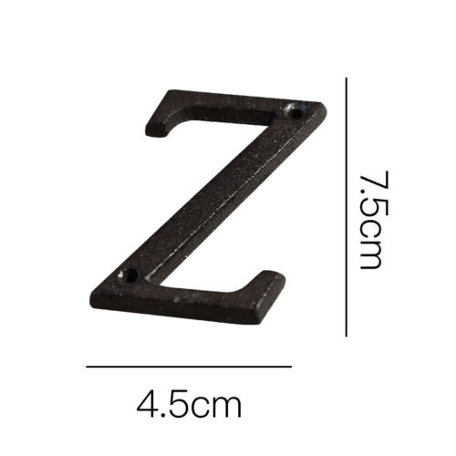 Hotsale! Cast Wrought Iron Black Antique House Door Alphabet Letters and Numbers - Picture 30 of 42