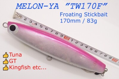 Melon-ya ''TW170F 170mm/83g'' Floating Stick Bait GT Tuna Kingfish Japan