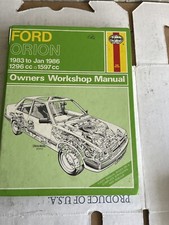HAYNES WORKSHOP MANUAL FORD ORION 83-86 1300 1600