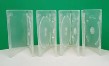 Set Of 4 Transparent 3 Disc DVD ,  Replacement Cases