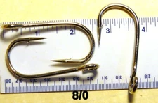 50 GT 6X Nickel Plated Open Eye Siwash Fishing Fish Hooks 8/0