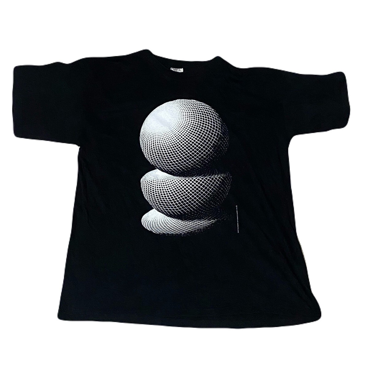 Vintage 90s MC Escher Three Spheres Art Tee Shirt Medium