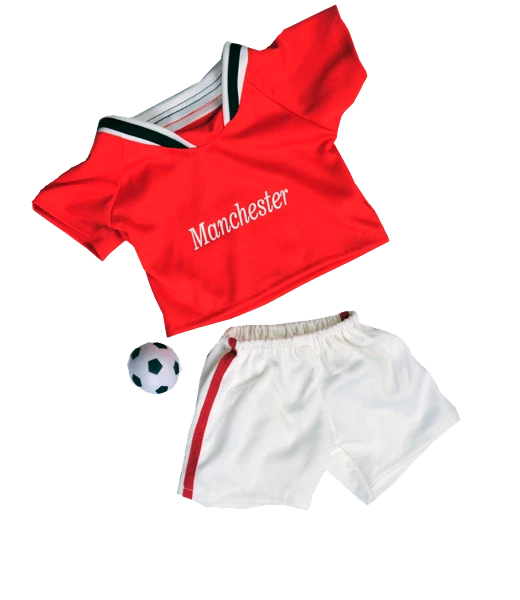 TEDDY MOUNTAIN Manchester Fußball Fußball Set Teddy Kleidung Outfit passt 16" Build a Bear
