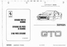 Ferrari 288 GTO Spare Part Catalogue