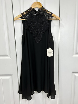 mesh and lace dress Tamara V-Neckline Ruched Long Sleeve Lace Mesh Dress Black main image 1
