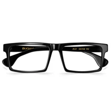 Huge Wide Glasses for Big Face Head Men Oversize Rectangular Acetate Frame Black