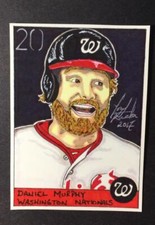 2017 DANIEL MURPHY WN 3/6 ORIGINAL PRINT ART SKETCH CARD ARTIST SIGNED