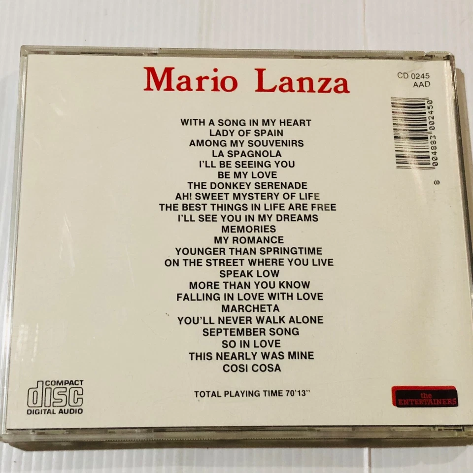 Mario Lanza The Entertainers CD Pop Classical Vocal - Image 3 of 4