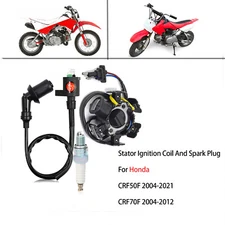 2004-21 Generator Stator Ignition Coil Spark W/ Plug Cap For Honda CRF50F CRF70F