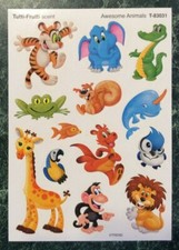 TREND Scratch  Sniff Stinky Sheet TUTTI-FRUTTI SCENT Animals MATTE Stickers